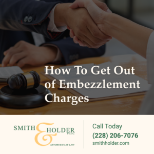 how to get out of embezzlement charges